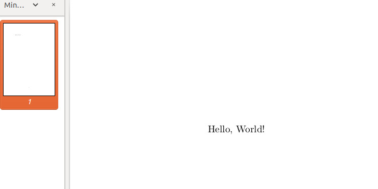 Hello, World! em LaTeX