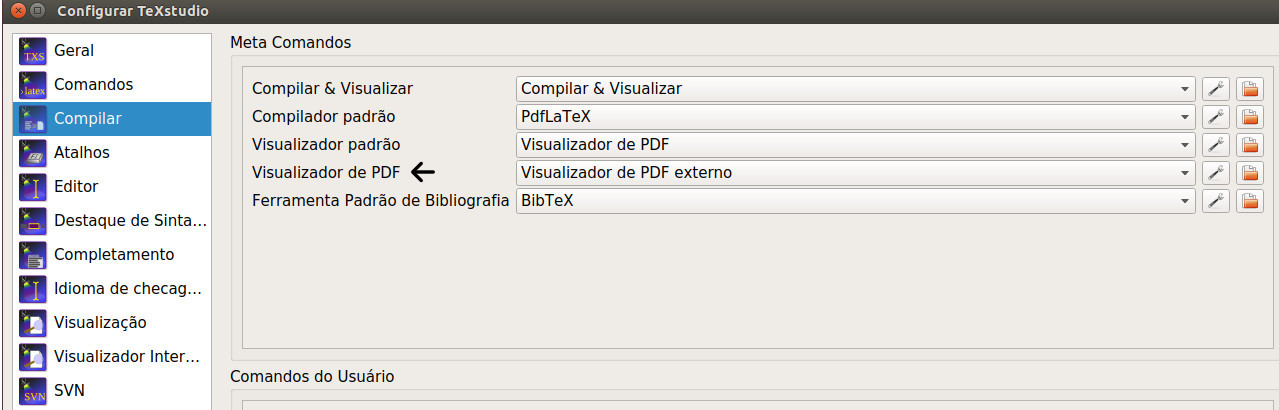 Visualizador de PDF no TexStudio